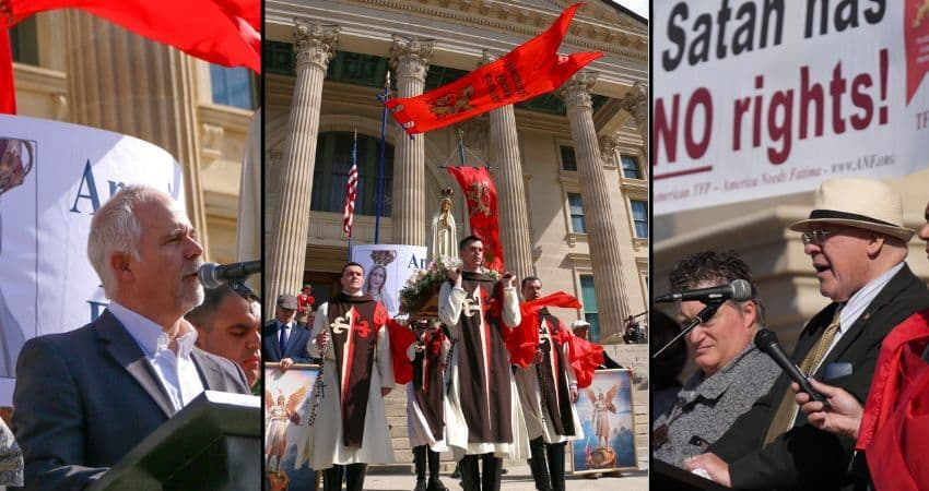 Rally against black mass in Kansas