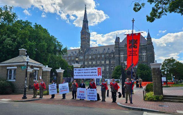 Protesting Fr. James Martin at Georgetown