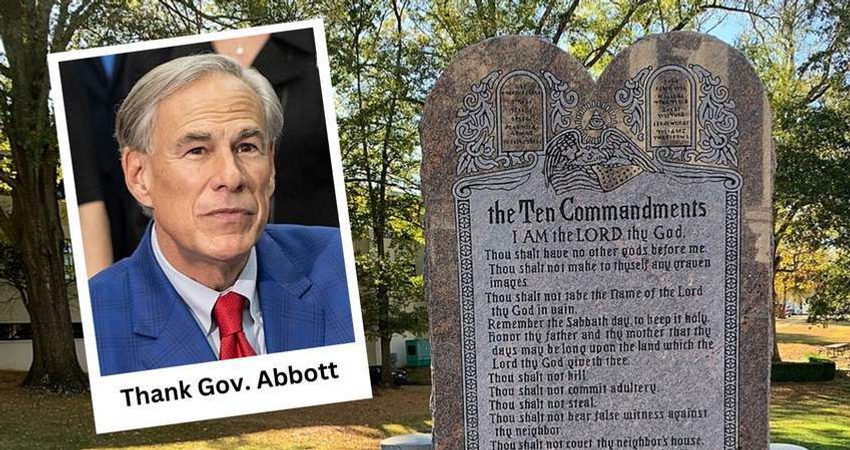 Thank Gov. Abbott for the Ten Commandments in Texas schools